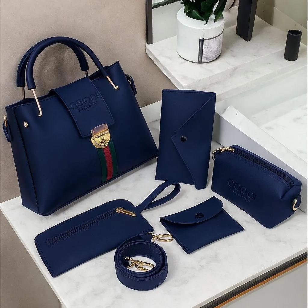 5 Pieces Handbag Set | Stylish Woman's Bags | Shoulder, Tote,  Crossbody & Wallet Combo