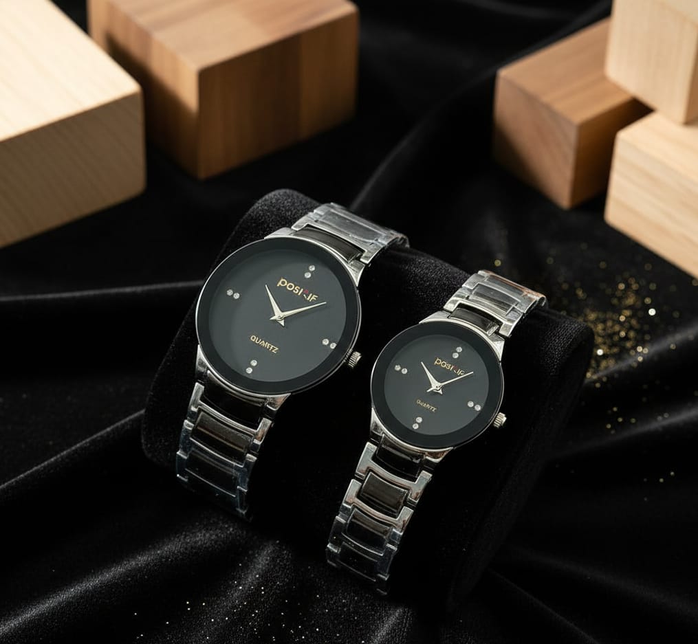 POSITIF Couple Watch - Elegant Matching His & Her Timepieces| Stylish Pair Gift For Lovers