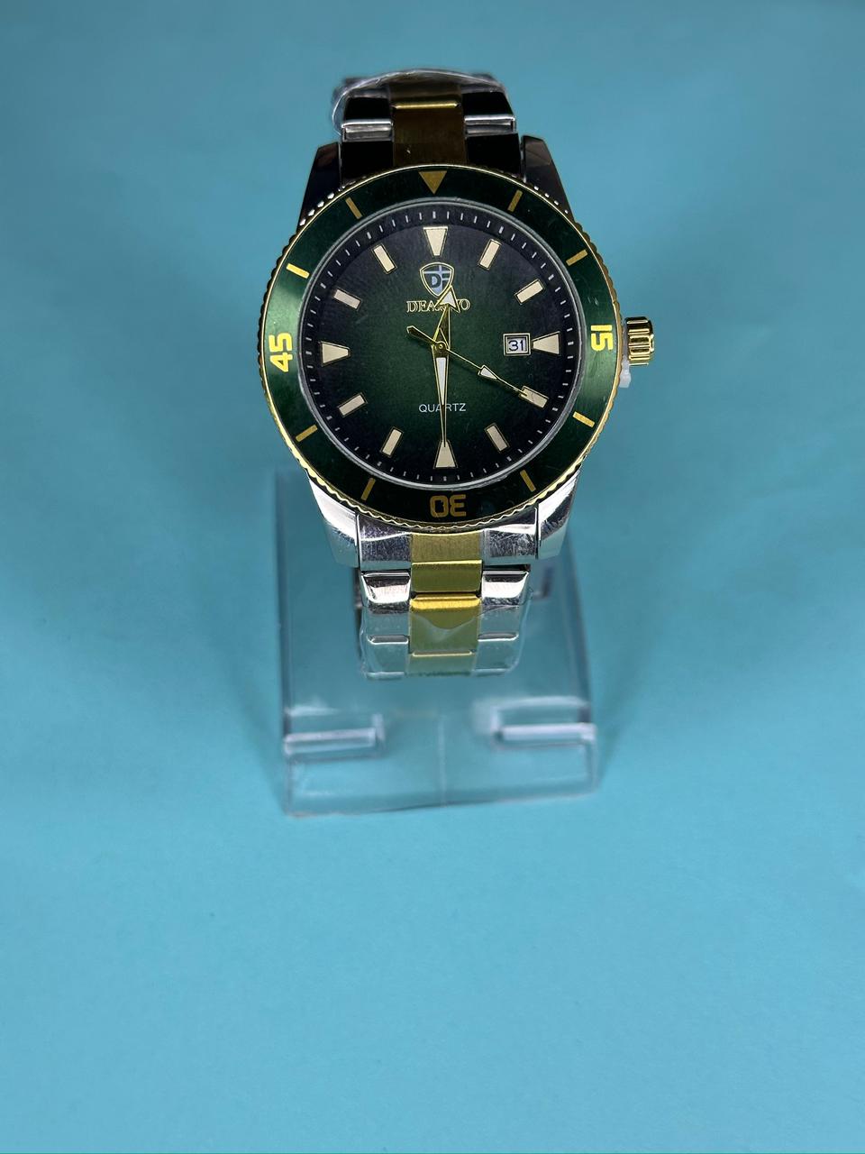 Premium Men's Stainless Steel Quartz Watch -  Classic Dial Luxury Business Watch With Date Display