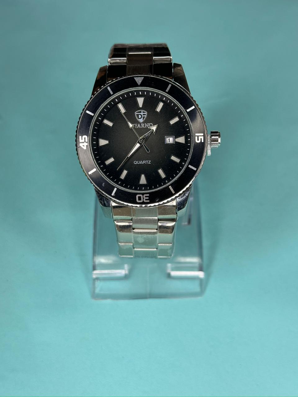 Premium Men's Stainless Steel Quartz Watch -  Classic Dial Luxury Business Watch With Date Display