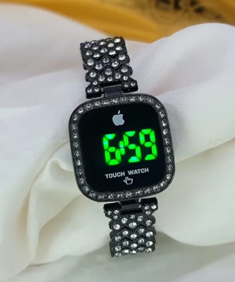 Ladies Square Dial Digital Watch Stylish Design Clear Display Comfortable Strap